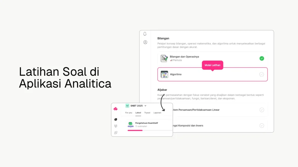 Latihan Soal di Aplikasi Analitica