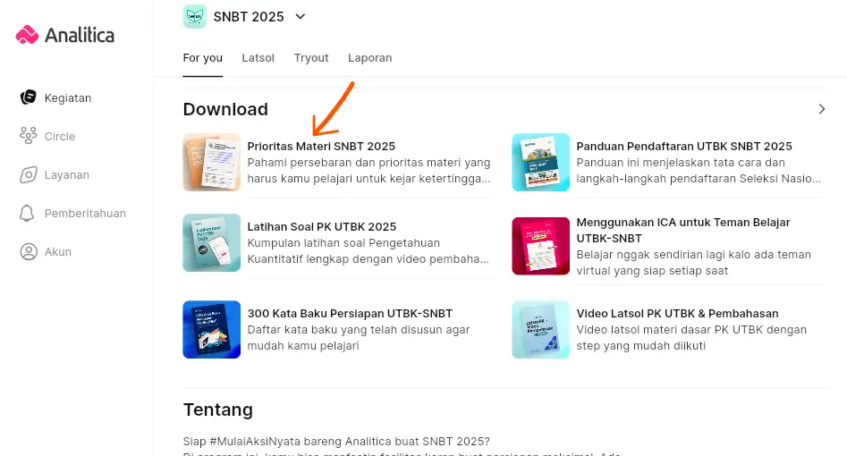 Download Prioritas Materi UTBK 2025