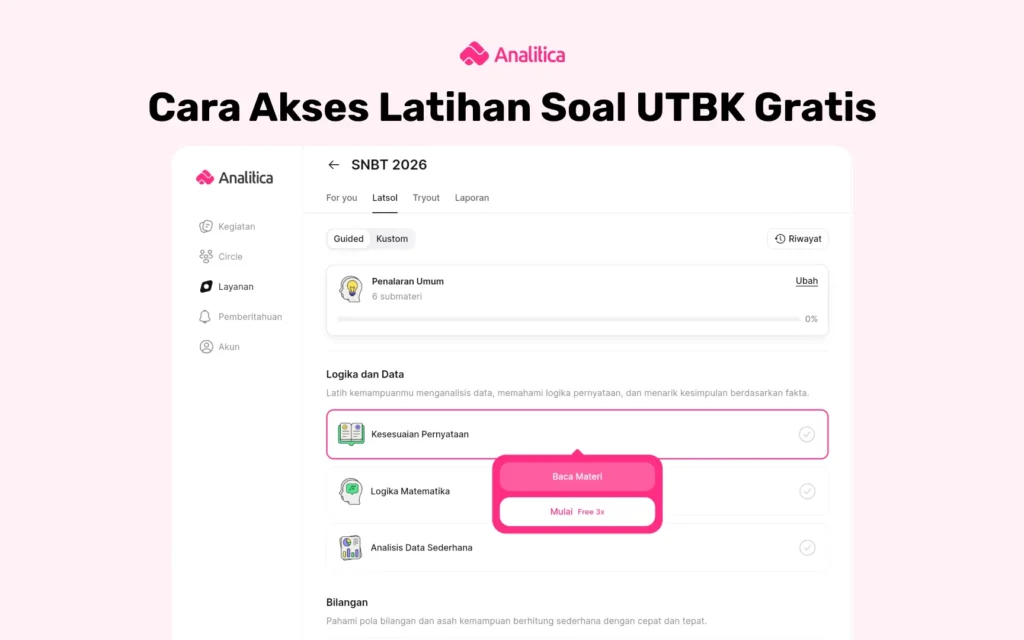 Cara Akses Latihan Soal UTBK Gratis