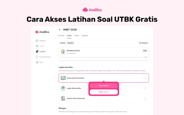 Cara Akses Latihan Soal UTBK Gratis