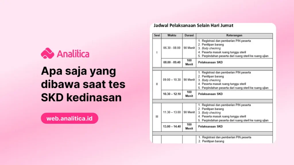 Apa saja yang dibawa saat tes SKD kedinasan