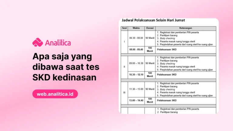 Apa saja yang dibawa saat tes SKD kedinasan